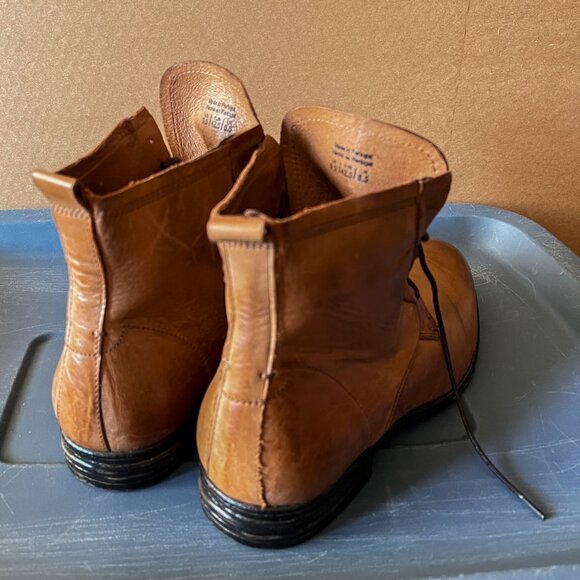 ALDO brand half-boots leather shoes XENOS Brown US Size 9 Made in Portugal - Picture 3 of 14